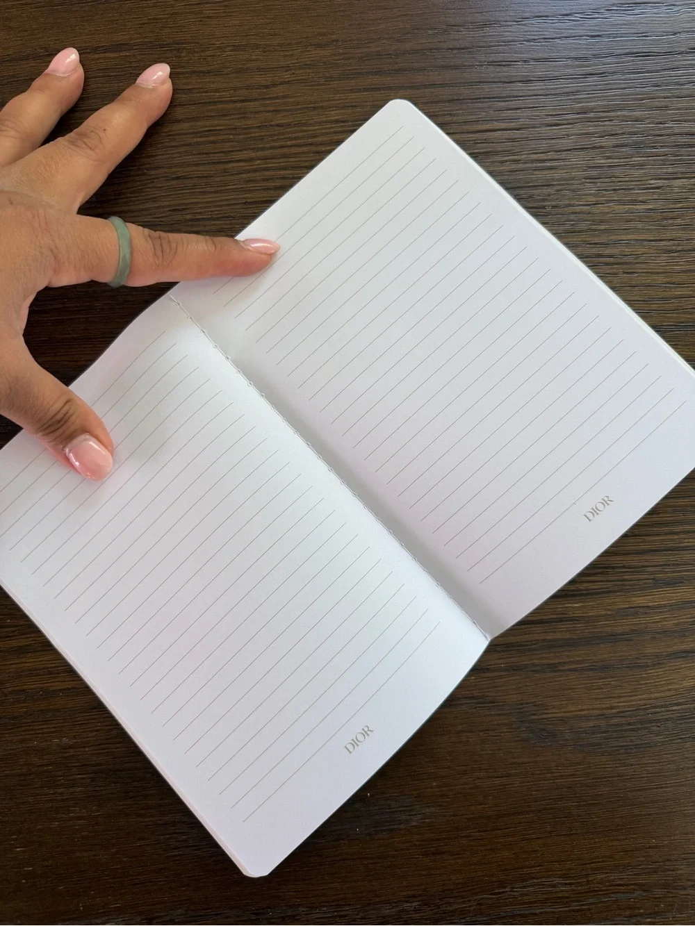 Dior Floral Cream Notebook with Multicolor Blooms